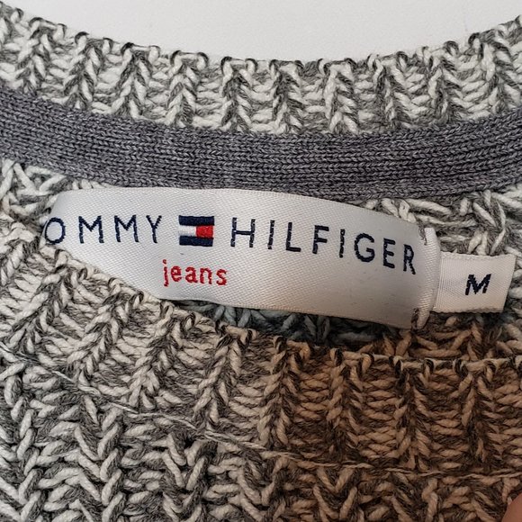 Tommy Hilfiger Jeans Gray Crew Neck Ribbed Sweater - Picture 3 of 9